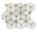 Bianco Dolomite Polished Marble Mosaic - Moda with Crema Dots