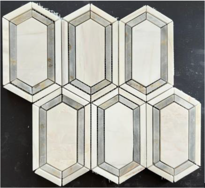 Bianco Dolomite Marble Mosaic - 4" x 7 1/2" Paramount Polished