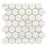White Vein Cut Polished Onyx Mosaic - 2" Hexagon