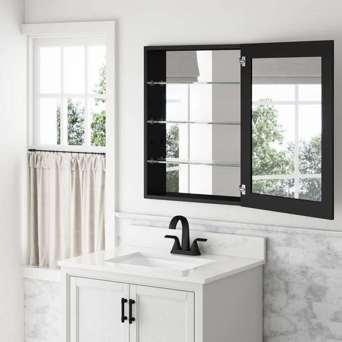 Aluminum Black Medicine Cabinet Black 7