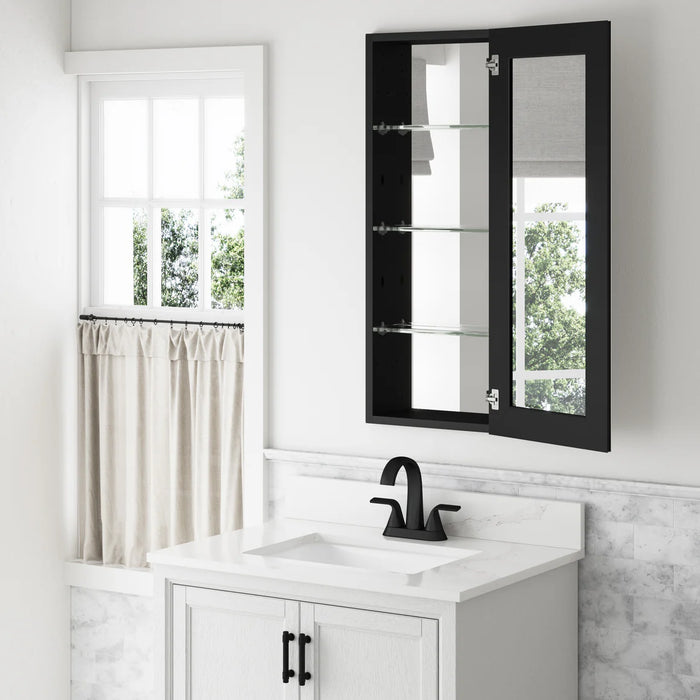 Aluminum Black Medicine Cabinet Black 6