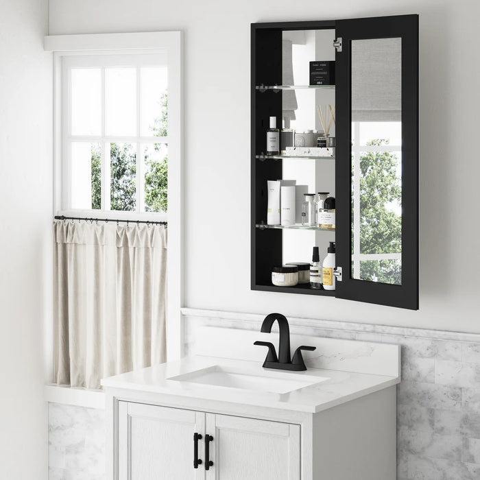 Aluminum Black Medicine Cabinet Black 7