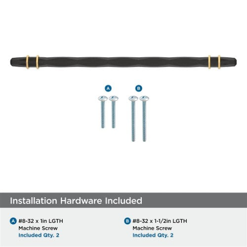 London Zinc Black Bronze / Champagne Bronze Cabinet Pull 15