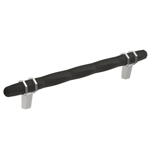 London Zinc Black Bronze / Polished Chrome Cabinet Pull 6