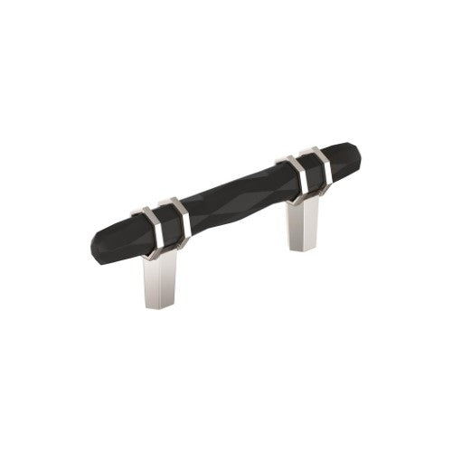 London Zinc Black Bronze / Polished Nickel Cabinet Pull 1