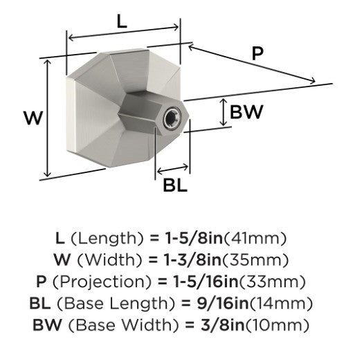 London Zinc Black Bronze / Satin Nickel Cabinet Knob 4