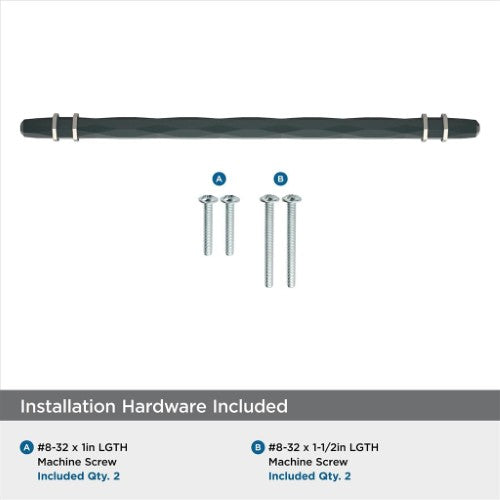 London Zinc Black Bronze / Satin Nickel Cabinet Pull 15