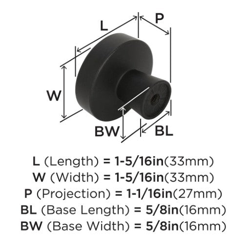 Blackrock Zinc Black Bronze Cabinet Knob 7