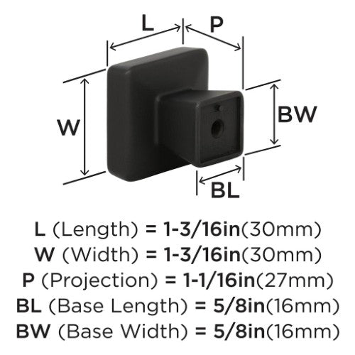 Blackrock Zinc Black Bronze Cabinet Knob 6