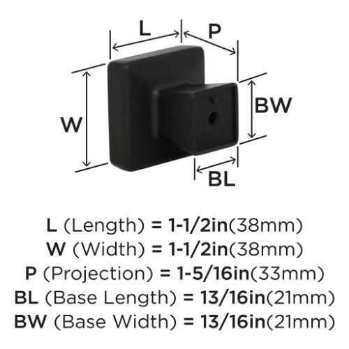 Blackrock Zinc Black Bronze Cabinet Knob 5
