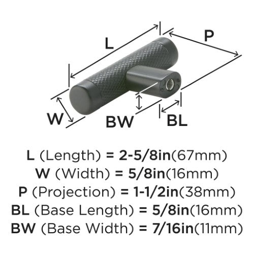 Bronx Zinc & Stainless Steel Black Bronze Cabinet Knob 2