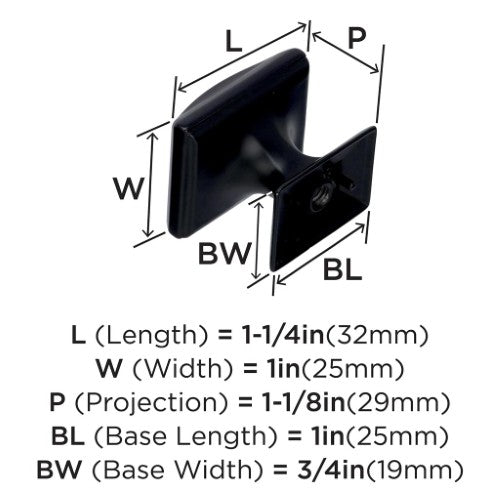Candler Zinc Black Bronze Cabinet Knob 4