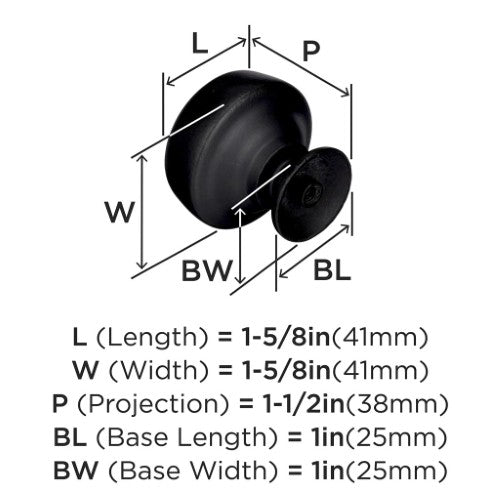 Kane Zinc Black Bronze Cabinet Knob 4