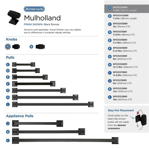 Mulholland Zinc Black Bronze Cabinet Knob 11