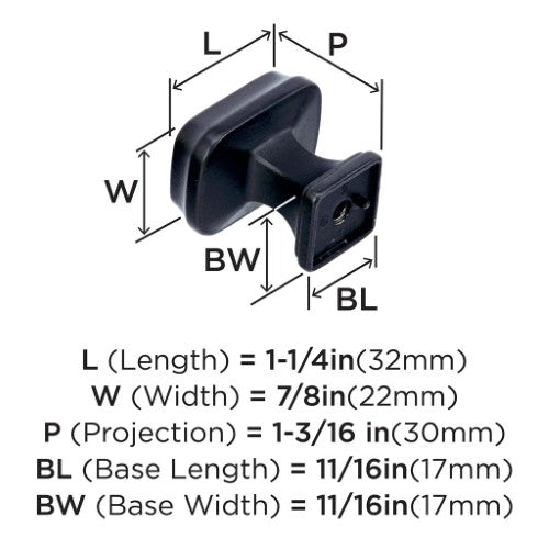 Revitalize Zinc Black Bronze Cabinet Knob 2
