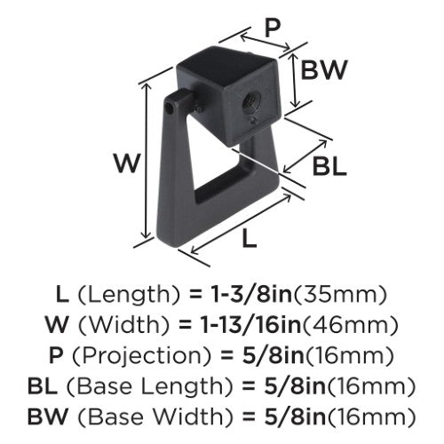 Blackrock Zinc Black Bronze Cabinet Pull 2