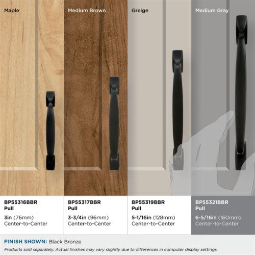 Highland Ridge Zinc Black Bronze Cabinet Pull 38
