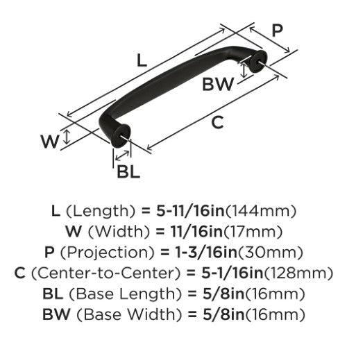 Kane Zinc Black Bronze Cabinet Pull 9