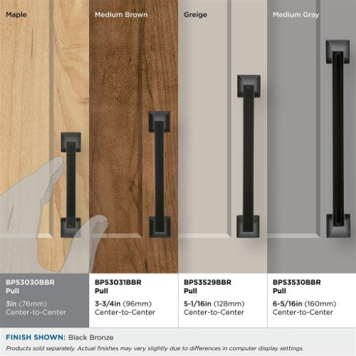 Mulholland Zinc Black Bronze Cabinet Pull 27
