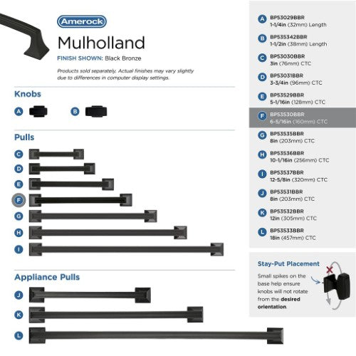 Mulholland Zinc Black Bronze Cabinet Pull 39