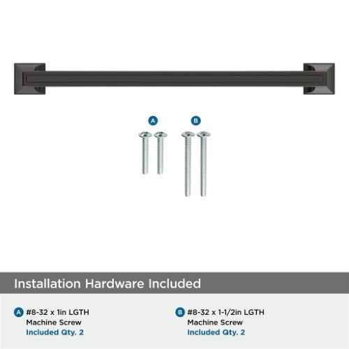 Mulholland Zinc Black Bronze Cabinet Pull 19