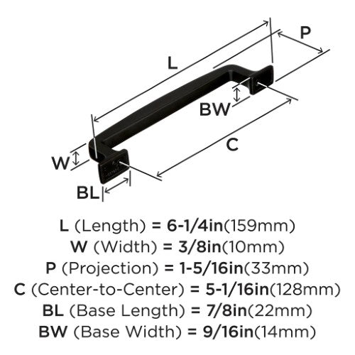 Westerly Zinc Black Bronze Cabinet Pull 10