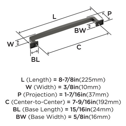 Westerly Zinc Black Bronze Cabinet Pull 13