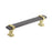 Overton Zinc & Aluminum Black Chrome / Brushed Gold Cabinet Pull 2