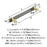 Overton Zinc & Aluminum Black Chrome / Brushed Gold Cabinet Pull 8