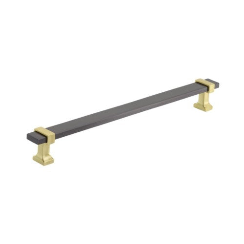 Overton Zinc & Aluminum Black Chrome / Brushed Gold Cabinet Pull 4