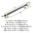 Overton Zinc & Aluminum Black Chrome / Brushed Gold Cabinet Pull 10