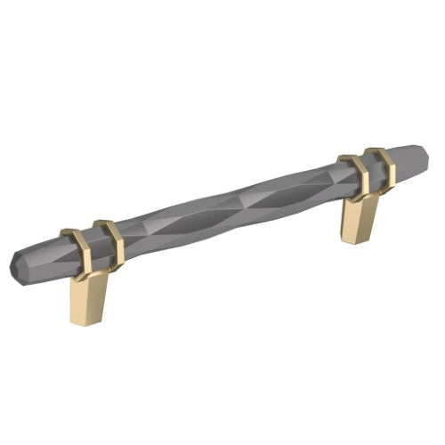 London Zinc Black Chrome / Golden Champagne Cabinet Pull 4