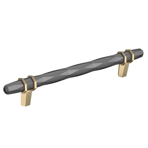 London Zinc Black Chrome / Golden Champagne Cabinet Pull 5