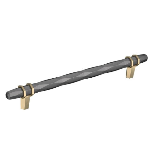 London Zinc Black Chrome / Golden Champagne Cabinet Pull 1