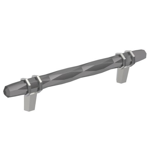 London Zinc Black Chrome / Polished Chrome Cabinet Pull 4