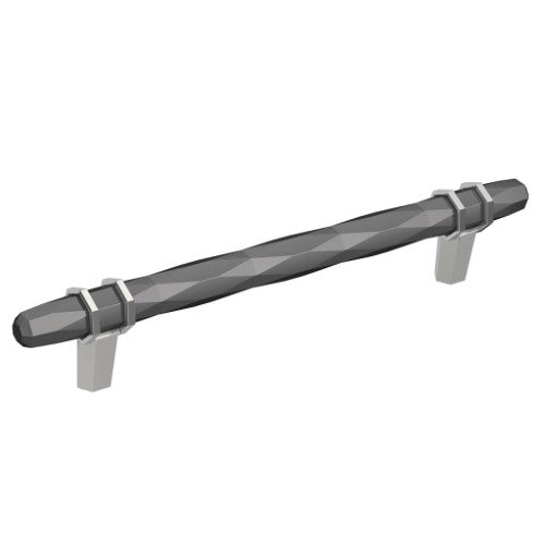 London Zinc Black Chrome / Polished Chrome Cabinet Pull 5