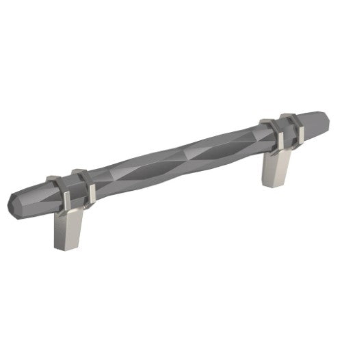 London Zinc Black Chrome / Satin Nickel Cabinet Pull 4