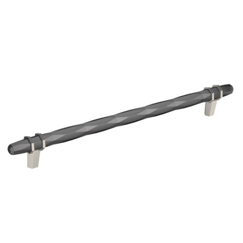 London Zinc Black Chrome / Satin Nickel Cabinet Pull 2