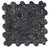 Black Flat Pebble Mosaic - 12" x 12"