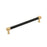 Fairlane Zinc & Leather Black Leather / Champagne Bronze Appliance Pull 1