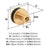 Fairlane Zinc & Leather Black Leather / Champagne Bronze Cabinet Knob 4
