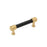 Fairlane Zinc & Leather Black Leather / Champagne Bronze Cabinet Pull 3