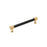 Fairlane Zinc & Leather Black Leather / Champagne Bronze Cabinet Pull 5