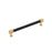 Fairlane Zinc & Leather Black Leather / Champagne Bronze Cabinet Pull 6
