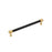 Fairlane Zinc & Leather Black Leather / Champagne Bronze Cabinet Pull 7