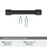 Fairlane Zinc & Leather Black Leather / Matte Black Cabinet Pull 17