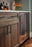 Fairlane Zinc & Leather Black Leather / Matte Black Cabinet Pull 24