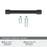 Fairlane Zinc & Leather Black Leather / Matte Black Cabinet Pull 18