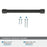 Fairlane Zinc & Leather Black Leather / Matte Black Cabinet Pull 19