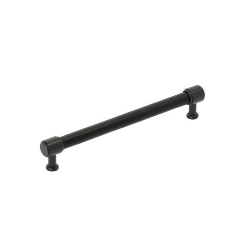 Fairlane Zinc & Leather Black Leather / Matte Black Cabinet Pull 6
